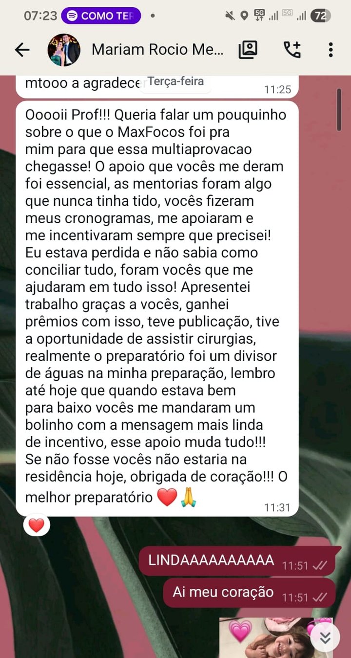 Depoimento de Mariam Rocio sobre o MaxFocos no WhatsApp